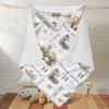 Personalized Alpaca Llama Hooded Baby Swaddle Blanket Llama Baby Blanket Minky Dotted Infant Wrap with Custom Name Nursery Swaddling Blankets 40x40 in view 2