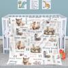 Personalized Alpaca Llama Hooded Baby Swaddle Blanket Llama Baby Blanket Minky Dotted Infant Wrap with Custom Name Nursery Swaddling Blankets 40x40 in view 3