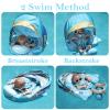 2026 Upgread Mambobaby Float with UPF 50+ Sun Protection Canopy Big Buoyancy Non-Inflatable Solid Baby Swim Pool Float for Ages 3-24 Months(Submarine Style) view 4
