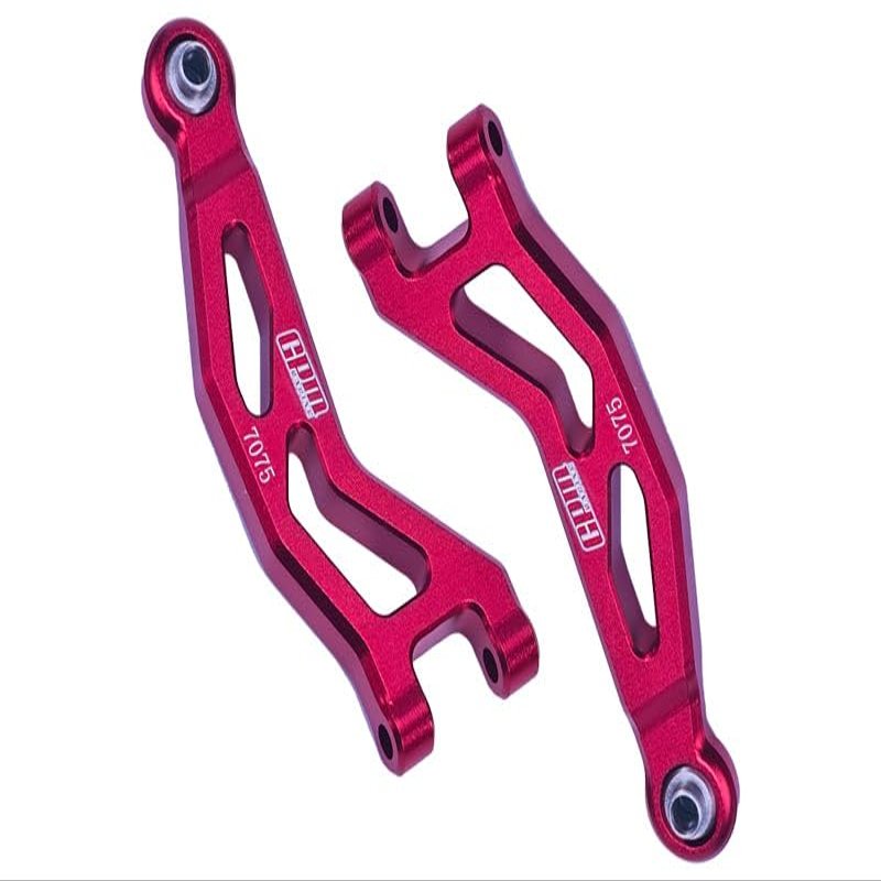 Aluminum 7075 Front Upper Suspension Arms For Arrma 1/18 GRANITE GROM MEGA 380 Brushed 4X4 Monster Truck ARA2102 Upgrade Parts - Red