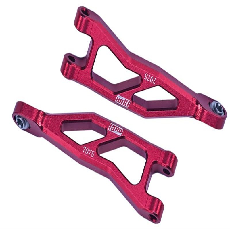 Aluminum 7075 Rear Upper Suspension Arms For Arrma 1/18 GRANITE GROM MEGA 380 Brushed 4X4 Monster Truck ARA2102 Upgrade Parts - Red