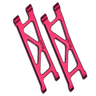 Aluminum 7075 Rear Lower Suspension Arms For Arrma 1/18 GRANITE GROM MEGA 380 Brushed 4X4 Monster Truck ARA2102 Upgrade Parts - Red