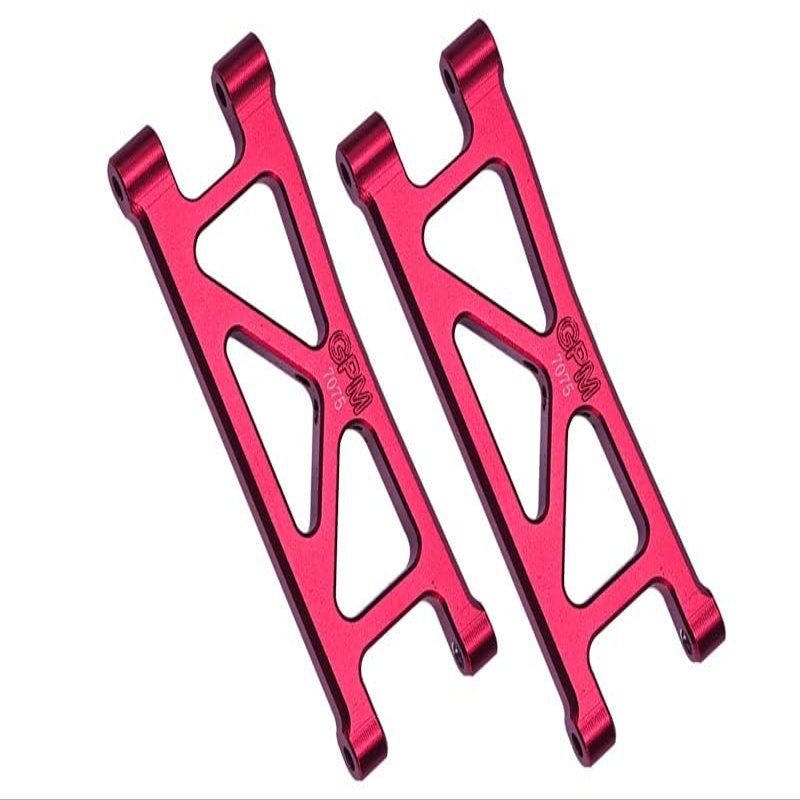 Aluminum 7075 Rear Lower Suspension Arms For Arrma 1/18 GRANITE GROM MEGA 380 Brushed 4X4 Monster Truck ARA2102 Upgrade Parts - Red