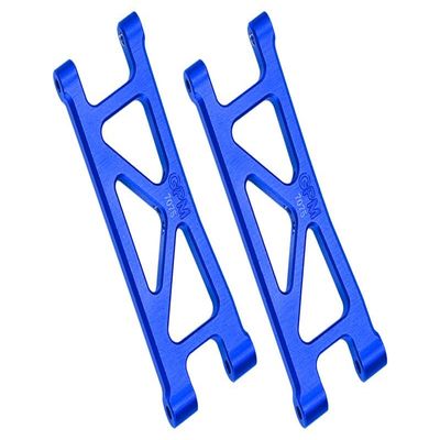 Aluminum 7075 Rear Lower Suspension Arms For Arrma 1/18 GRANITE GROM MEGA 380 Brushed 4X4 Monster Truck ARA2102 Upgrade Parts - Blue