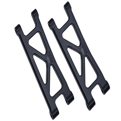 Aluminum 7075 Rear Lower Suspension Arms For Arrma 1/18 GRANITE GROM MEGA 380 Brushed 4X4 Monster Truck ARA2102 Upgrade Parts - Black