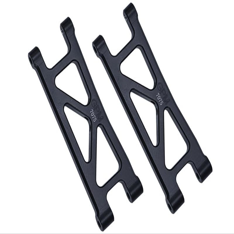 Aluminum 7075 Rear Lower Suspension Arms For Arrma 1/18 GRANITE GROM MEGA 380 Brushed 4X4 Monster Truck ARA2102 Upgrade Parts - Black