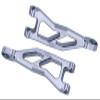 Aluminum 7075 Rear Upper Suspension Arms For Arrma 1/18 GRANITE GROM MEGA 380 Brushed 4X4 Monster Truck ARA2102 Upgrade Parts - Silver view 1