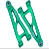 Aluminum 7075 Front Lower Suspension Arms For Arrma 1/18 GRANITE GROM MEGA 380 Brushed 4X4 Monster Truck ARA2102 Upgrade Parts - Green view 1