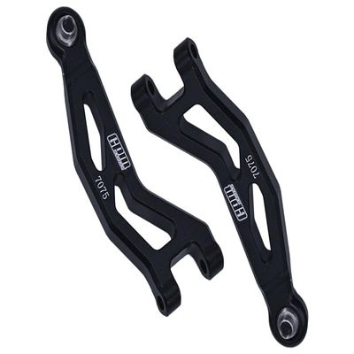 Aluminum 7075 Front Upper Suspension Arms For Arrma 1/18 GRANITE GROM MEGA 380 Brushed 4X4 Monster Truck ARA2102 Upgrade Parts - Black
