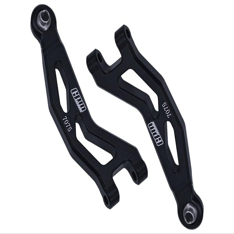 Aluminum 7075 Front Upper Suspension Arms For Arrma 1/18 GRANITE GROM MEGA 380 Brushed 4X4 Monster Truck ARA2102 Upgrade Parts - Black
