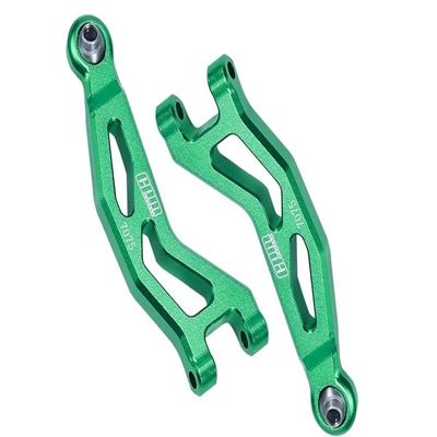 Aluminum 7075 Front Upper Suspension Arms For Arrma 1/18 GRANITE GROM MEGA 380 Brushed 4X4 Monster Truck ARA2102 Upgrade Parts - Green