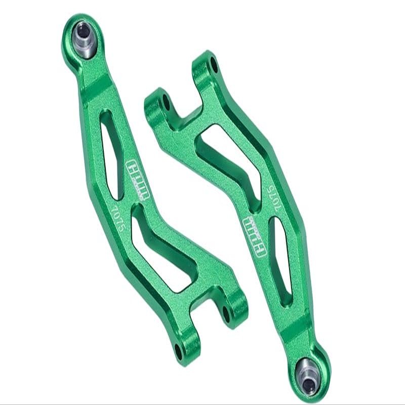 Aluminum 7075 Front Upper Suspension Arms For Arrma 1/18 GRANITE GROM MEGA 380 Brushed 4X4 Monster Truck ARA2102 Upgrade Parts - Green