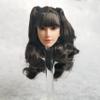 1/6 Scale Female Head Sculpt Pale Skin Long Hair Girl Head Carved for 12inch Action Figure Body Doll (A) view 1
