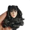 1/6 Scale Female Head Sculpt Pale Skin Long Hair Girl Head Carved for 12inch Action Figure Body Doll (A) view 2