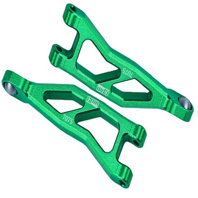 Aluminum 7075 Rear Upper Suspension Arms For Arrma 1/18 GRANITE GROM MEGA 380 Brushed 4X4 Monster Truck ARA2102 Upgrade Parts - Green