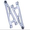 Aluminum 7075 Front Lower Suspension Arms For Arrma 1/18 GRANITE GROM MEGA 380 Brushed 4X4 Monster Truck ARA2102 Upgrade Parts - Silver view 1