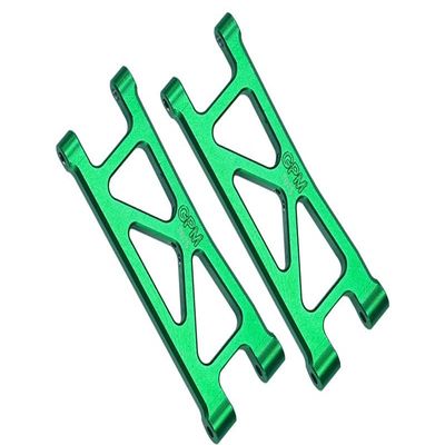 Aluminum 7075 Rear Lower Suspension Arms For Arrma 1/18 GRANITE GROM MEGA 380 Brushed 4X4 Monster Truck ARA2102 Upgrade Parts - Green