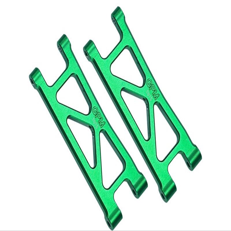 Aluminum 7075 Rear Lower Suspension Arms For Arrma 1/18 GRANITE GROM MEGA 380 Brushed 4X4 Monster Truck ARA2102 Upgrade Parts - Green