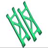 Aluminum 7075 Rear Lower Suspension Arms For Arrma 1/18 GRANITE GROM MEGA 380 Brushed 4X4 Monster Truck ARA2102 Upgrade Parts - Green view 1