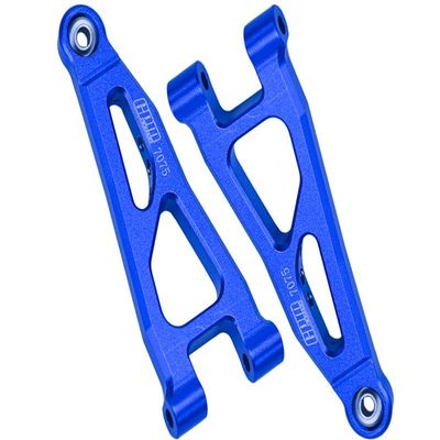 Aluminum 7075 Front Lower Suspension Arms For Arrma 1/18 GRANITE GROM MEGA 380 Brushed 4X4 Monster Truck ARA2102 Upgrade Parts - Blue
