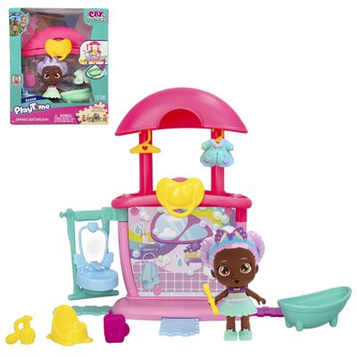 Cry Babies Playtime Emma's Bathroom Playset with Collectible Doll and 4+ Accessories, Dollhouse Accessories, Holiday Toy, Great Gift for Kids Ages 4 5 6+ Years Old