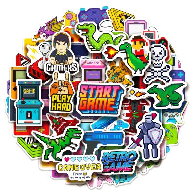 100 Pack Video Game Stickers, Video Game Gamer Party Favors, Birthday Decorations