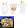 1/24 Scale Simulation Ceramic Dollhouse Miniature Bathroom Set 3 Colors Bathtub Toilet Sink (Pure White) view 3