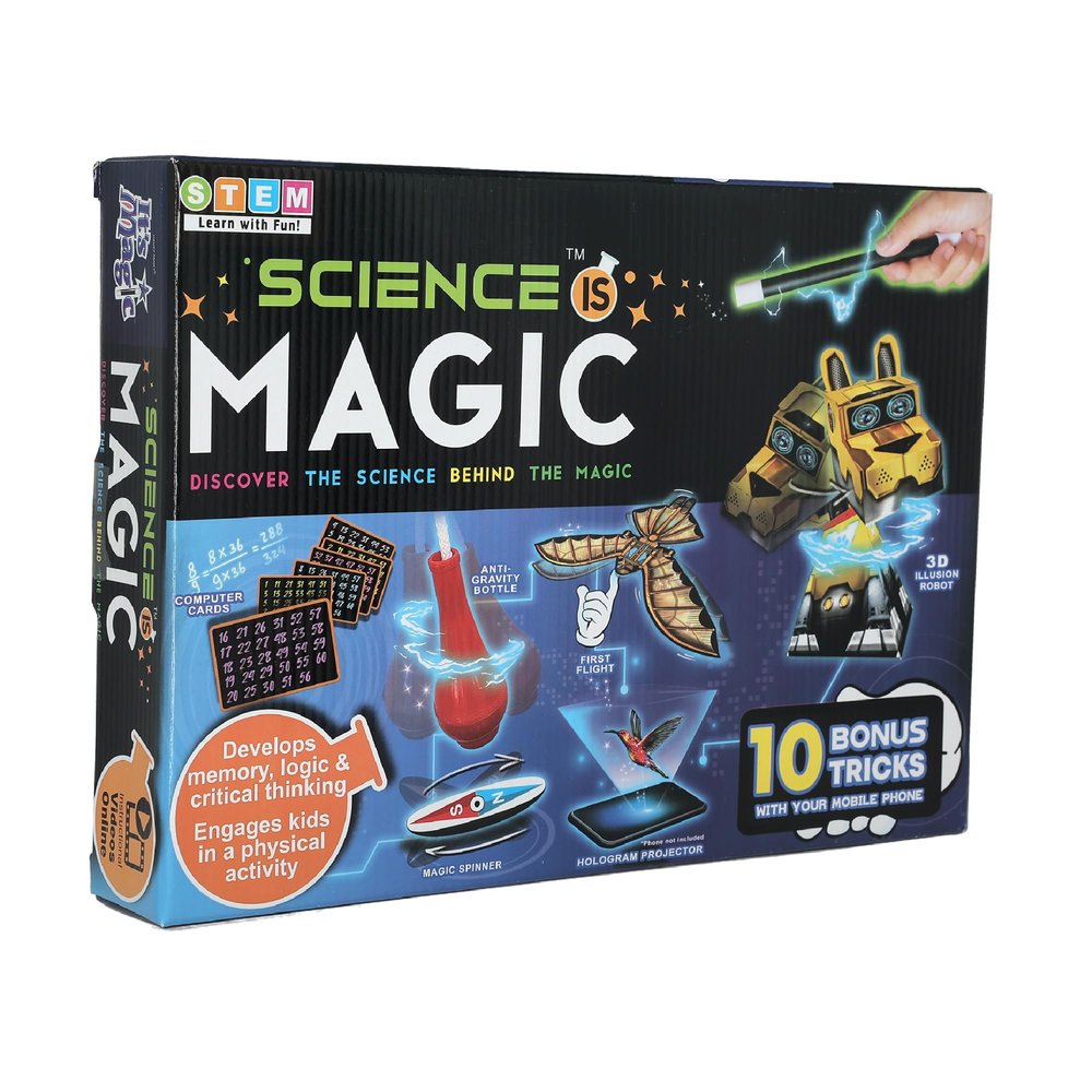 Hanky Panky Toys Science is Magic: 30+ Easy Science Tricks - STEM Learning for Kids & Teens 6+