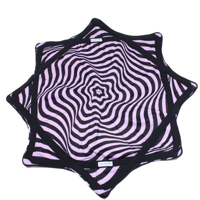 Mougee (moo-JEE) Air Flow Star -Neon Series - for Beginners & Advanced - Fun&Challenging -Double Stitched Flow Toy -Vibrant Colors&Patterns -High Quality&Durable - 28 Diameter - Purple Ripple - Neon