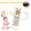 KOESMG Baby TV Remote Control Toy with Soft Silicone Cute Carb Cover, Musical Realistic Play Remote Toy with Light and Sound, 3 Language Educational Learning Toy for 6M+ Boy and Girls(Yellow) view 2