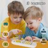 KOESMG Baby TV Remote Control Toy with Soft Silicone Cute Carb Cover, Musical Realistic Play Remote Toy with Light and Sound, 3 Language Educational Learning Toy for 6M+ Boy and Girls(Yellow) view 3