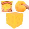 Extra Large Squishy Squeeze Cheese Block, Gag Gifts Funny Adult, 4.25 Inch Giant Stress Ball, Fidget Sensory Toy for Kids view 1