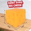 Extra Large Squishy Squeeze Cheese Block, Gag Gifts Funny Adult, 4.25 Inch Giant Stress Ball, Fidget Sensory Toy for Kids view 4