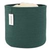 XUANGUO Cotton Rope Basket For Girls Boys Kids 16X14 Baby Laundry Basket Nursery Bin Round Woven Baskets Organizer For Storage Toys Blankets Shoes Clothes dark green view 1