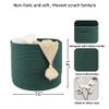 XUANGUO Cotton Rope Basket For Girls Boys Kids 16X14 Baby Laundry Basket Nursery Bin Round Woven Baskets Organizer For Storage Toys Blankets Shoes Clothes dark green view 2