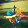 In the Breeze 2484  Rainbow Poly Vortex Spinner  Mesmerizing and Colorful Hanging Wind Spinner view 2