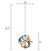 In the Breeze 2484  Rainbow Poly Vortex Spinner  Mesmerizing and Colorful Hanging Wind Spinner view 4