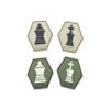 Evike Hex Patch Chess Roll-Up Travel Chessboard w/PVC Hex Chess Pieces view 3