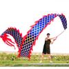 8 Meters (26.2 FT) Square Exercise Dragon Poi with 340g Weighted Ball and 1.2 Meters Swing Rope, Outdoor Flinging Fitness Dragon Dance Wu Long 3D Dragon Ribbon Streamer (Golden Blue Dragon) view 1