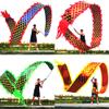 8 Meters (26.2 FT) Square Exercise Dragon Poi with 340g Weighted Ball and 1.2 Meters Swing Rope, Outdoor Flinging Fitness Dragon Dance Wu Long 3D Dragon Ribbon Streamer (Golden Blue Dragon) view 4