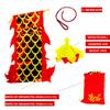 8 Meters (26.2 FT) Square Exercise Dragon Poi with 340g Weighted Ball and 1.2 Meters Swing Rope, Outdoor Flinging Fitness Dragon Dance Wu Long 3D Dragon Ribbon Streamer (Random Color) view 3