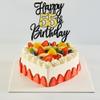 1 PCS Happy 55th Birthday Cake Topper Black Gold Glitter Cheers to 55 Years Birthday Cake Pick 55 Fabulous Cake Decoration for Happy 55th Birthday Anniversary Party Decorations Supplies view 4