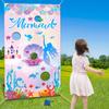 iPartycool Mermaid Toss Game, Mermaid Birthday Party Games, Mermaid Bean Bag Toss Games, Mermaid Party Supplies, Mermaid Backdrop Mermaid Party Games for Kids Adults Outside Activities Outdoor Games view 1