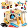 Montessori Kids Tool Set, Wooden Toddler Tool Bench Educational Toys for Ages 2-4, 2 Year Old Boy Gift for Birthday Christmas, STEM Pretend Play Tool Box, Learning Developmental Construction Toys view 1