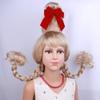 PATTNIUM Blonde Christmas Wig for Girls Long Blonde Braid Wig for Kids Synthetic Wigs view 3