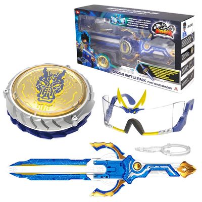 INFINITY NADO Spinning Tops for Boys, Metal Battle Tops Sword Launcher Battling Tops for Boys Girls 5 6 7 8 9 10 11 12 Years, Goggle Battle Pack