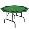 Soozier Poker Table Foldable 47" Octagon Casino Table Blackjack Texas Holdem Poker Table for 8 Players with Chips Tray and Cup Holders, Green view 1