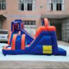 HapCap Inflatable Water Slide with Air Blower, Three Water Slides, 2 Climbing Walls, Tunnel, Obstacle Bar, Outdoor Backyard, 13.8 ft x 13.5 ft view 2