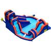 HapCap Inflatable Water Slide with Air Blower, Three Water Slides, 2 Climbing Walls, Tunnel, Obstacle Bar, Outdoor Backyard, 13.8 ft x 13.5 ft view 3