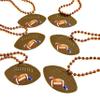 afson 12Pcs Football Necklaces Event Pendant Party Beads Super Bowl Sports Football Bead Necklaces Party Supplies, brown view 2